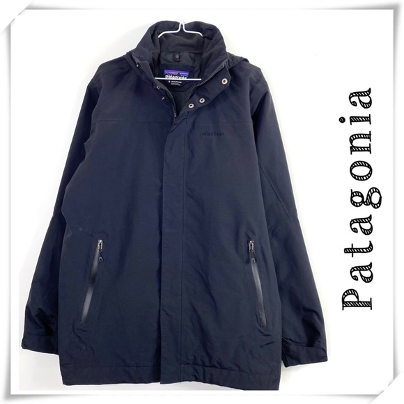 Patagonia Torrentshell Hood Rain Jacket Black Sz S
